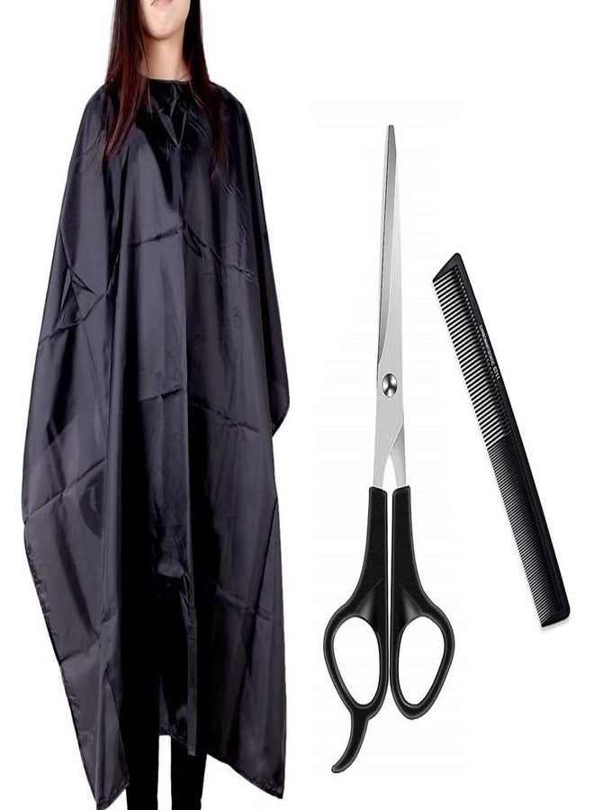 Utkarsh Combo Of Black Hair Cutting sheet,Hair 0711 Comb And Hair Cutting Scissor - Image 1