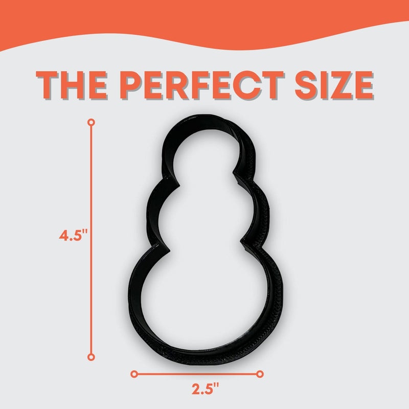 Bundle of Fun Snowman Winter Cookie Cutter with Easy to Push Design (4 inch) - Image 2