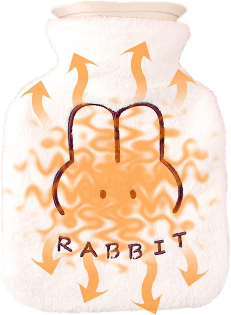 GGOOT Hot Water Bottle with Cover, Hot Water Bottle Bag for Hot and Cold Compress, Menstrual Cramps, rubber Hot Water Bottle for Hot and Cold Compress, Neck, Hand Feet Warmer and Shoulder Relief - Image 1