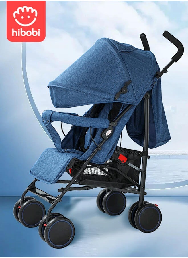 hibobi Lightweight Stroller With One-Touch Brake System And Multi-Position Reclining Padded Seat  - Image 1