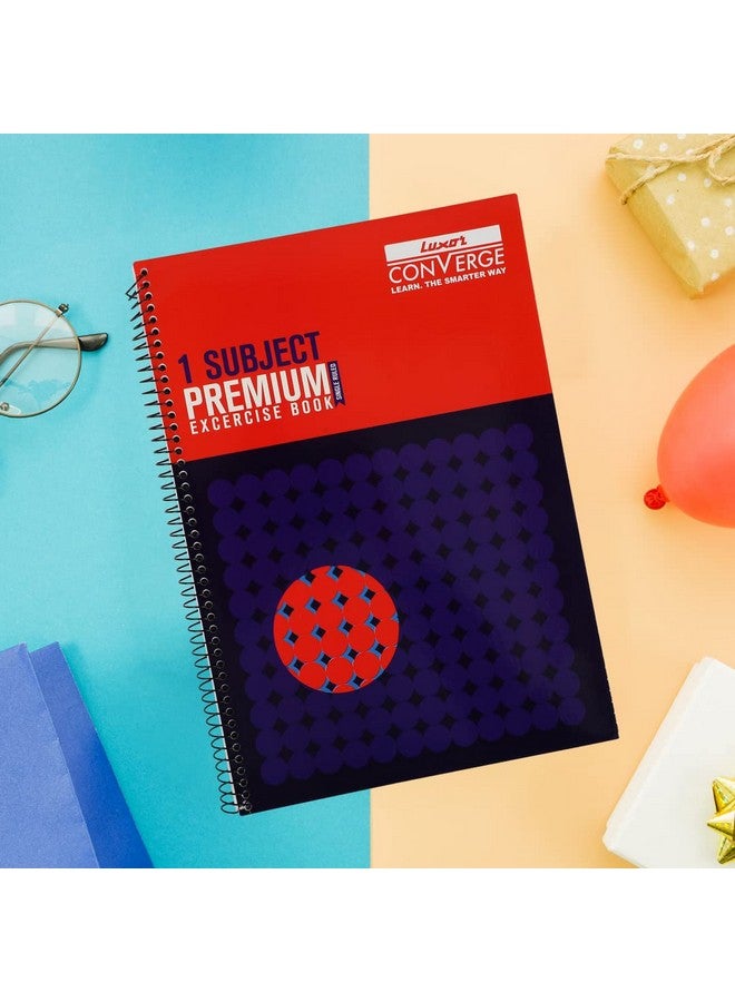 Luxor Luxor 1-Subject Spiral Premium Exercise Notebook, Single Ruled, 180 Pages, 18 x 24 cm - Focus Design - Image 3