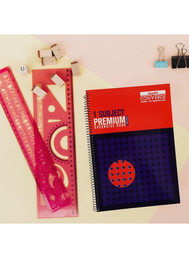 Luxor Luxor 1-Subject Spiral Premium Exercise Notebook, Single Ruled, 180 Pages, 18 x 24 cm - Focus Design - Image 4