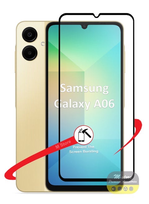 For Samsung Galaxy A06 Screen Protector – Edge to Edge Tempered Glass Screen Protector, High Transparency, Delicate Touch, Anti-Explosion, Smooth Arc Edges, Easy Installation