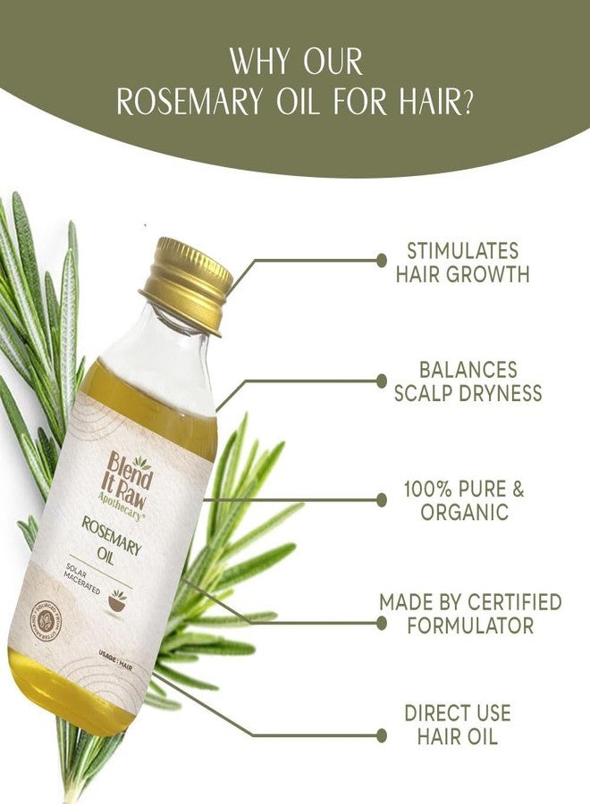 Blend It Raw Apothecary زيت إكليل الجبل الخام من بليند إت لنمو الشعر مع خلاصة إكليل الجبل وفيتامين هـ، 200 مل - Image 2