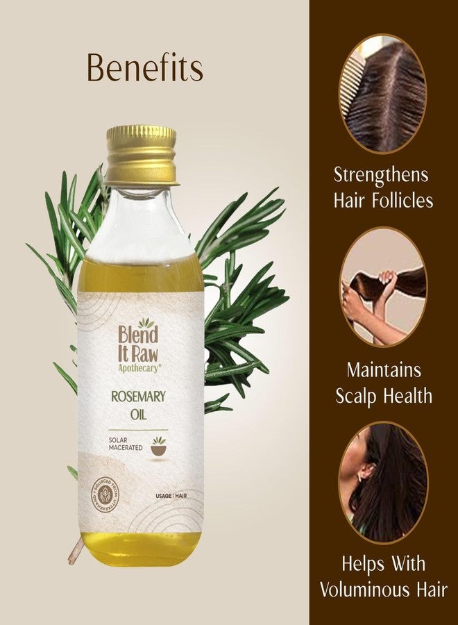 Blend It Raw Apothecary زيت إكليل الجبل الخام من بليند إت لنمو الشعر مع خلاصة إكليل الجبل وفيتامين هـ، 200 مل - Image 3