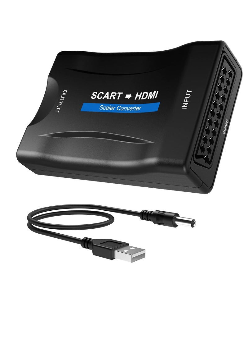 SYOSI محول SCART إلى HDMI تحويل مدخل SCART التناظري إلى مخرج HDMI 720P أو 1080p 60Hz مدخل SCART مخرج HDMI محول للتلفزيون عالي الدقة STB VHS Xbox PS3 Sky BLU-Ray مشغل DVD شاشة بروجكتور - Image 1