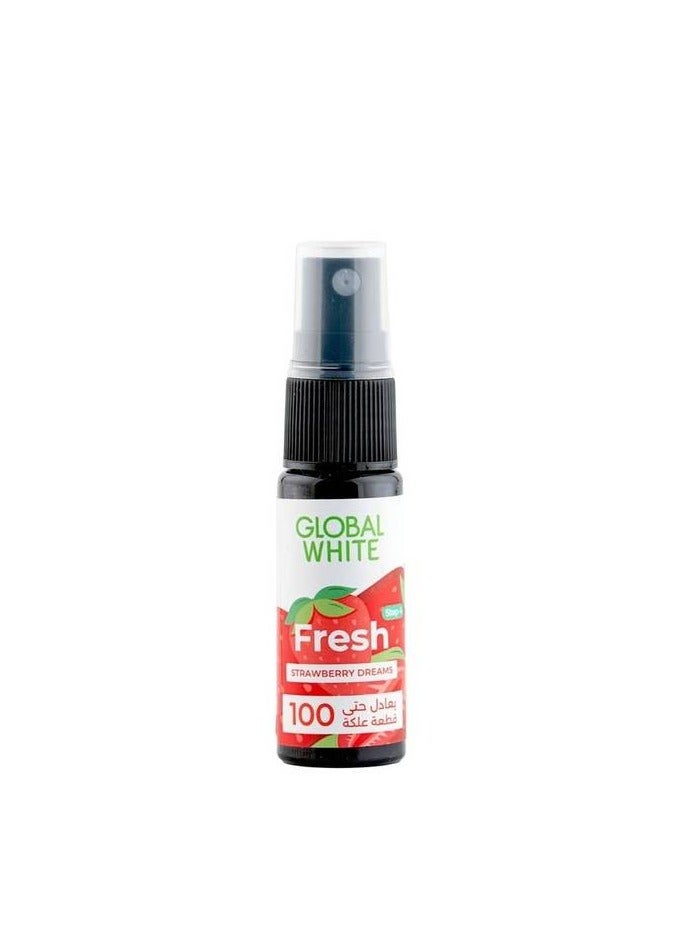 GLOBAL WHITE Refreshing Strawberry Mouth Spray - 15 ml - Image 3