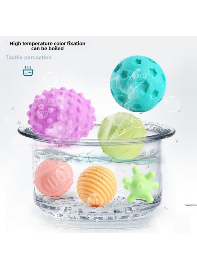 Loquat Newborn Baby Hand Ball Baby Grip Training Sensory Toy Touch Ball 6-12 Months Boiled Massage Ball-Color:7-piece Clutch Set + Storage Box - Image 5
