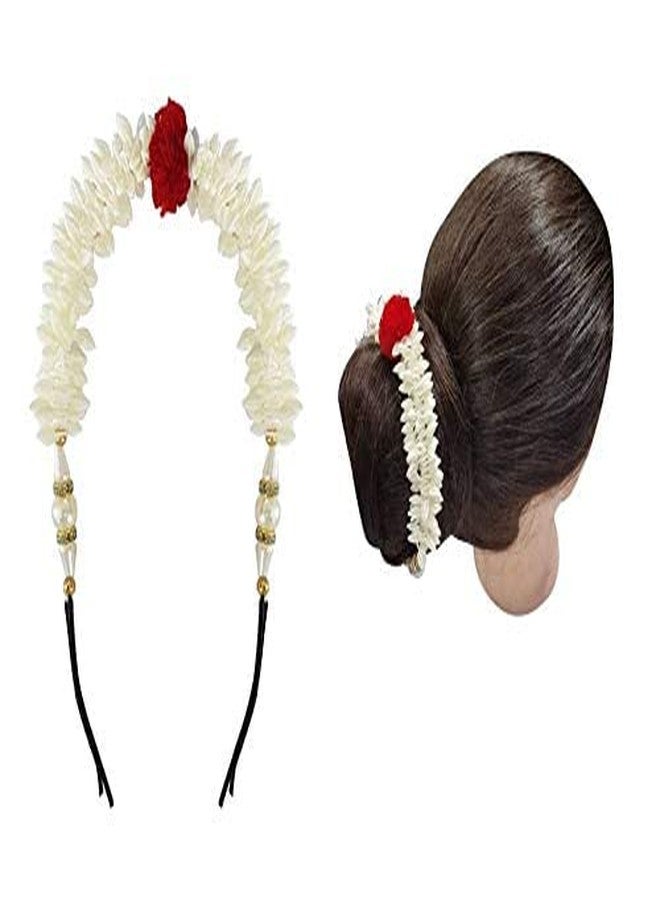 CHANDERKASH Bun Maker Hair Accessories Hair Gajra, White, 15 Grams, Pack of 1_Hair Acessories - Image 4