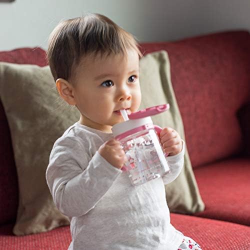 Richell Aqulea Outing Straw Mug 200ml Pink - Image 2