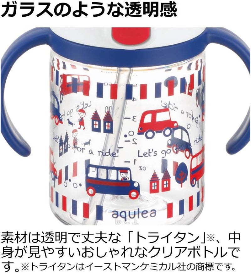 Richell Aqulea Outing Straw Mug 200ml Pink - Image 3