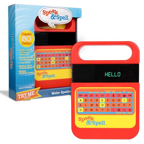 Basic Fun Speak & Spell Electronic Game - Educational Learning Toy, Spelling Games, 80s Retro Handheld Arcade, Autism Toys, Activity for Boys, Girls, Toddler, Ages 7+ - Image 1