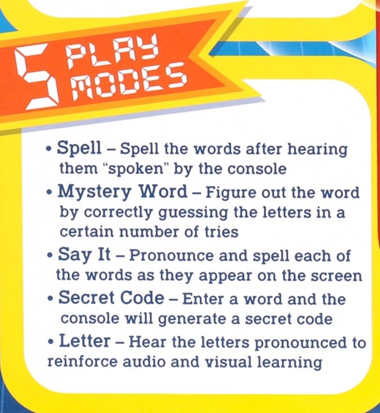 Basic Fun Speak & Spell Electronic Game - Educational Learning Toy, Spelling Games, 80s Retro Handheld Arcade, Autism Toys, Activity for Boys, Girls, Toddler, Ages 7+ - Image 3