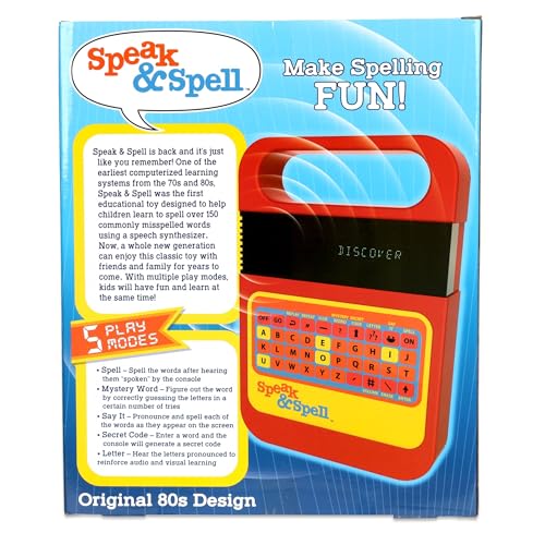 Basic Fun Speak & Spell Electronic Game - Educational Learning Toy, Spelling Games, 80s Retro Handheld Arcade, Autism Toys, Activity for Boys, Girls, Toddler, Ages 7+ - Image 4