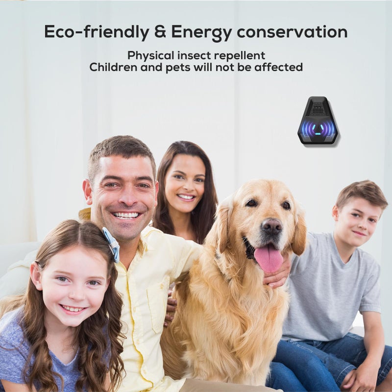 CleanFlow 2026 Ultrasonic Repeller & Insect Indoor Repeller,Ultrasonic and Repellent for Roach,Rodent,Mouse,Bugs,Mosquito,Mice,Spider,Ant,3 Mode Switching,Black EPA Est. No.: 102445-CHN-1 - Image 4