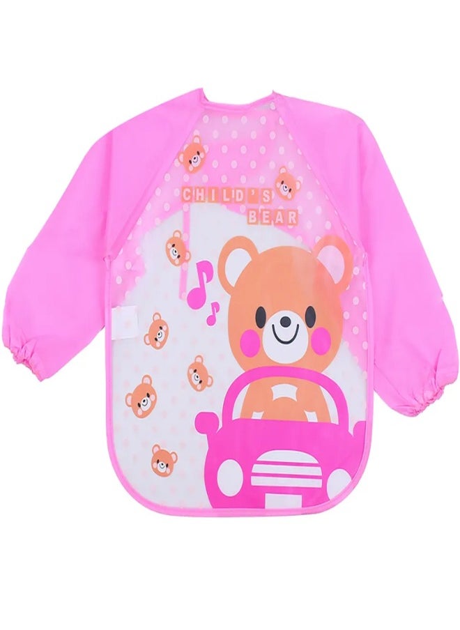 Fatah One Pc Of Baby Waterproof Food Bibs Suit - Long Sleeve Shapes  - Image 1