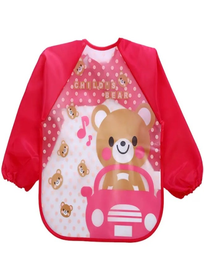 Fatah One Pc Of Baby Waterproof Food Bibs Suit - Long Sleeve Shapes  - Image 2