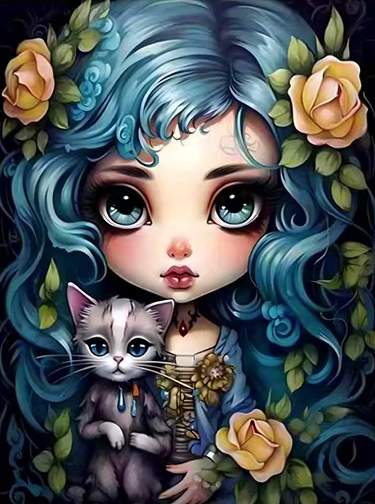 5D DIY Diamond Painting Kits,Round Anime Drill Diamond Art Kits for Adults Beginner, Perfect for Home Wall Decor and Gift