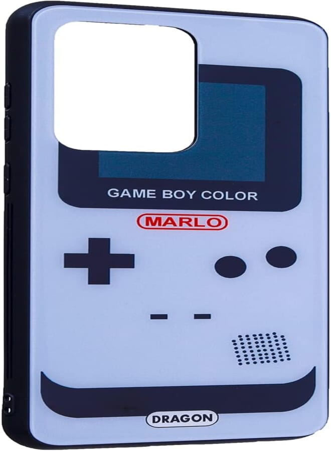 Dragon glass back cover hard slim creative case game boy color desing for samsung galaxy s11 plus, s20 ultra - multi color