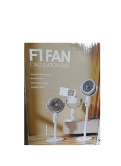 F1 Portable Wireless Foldable Fan & Bluetooth Speaker With Remote Control 7200mAh Battery White  - Image 1