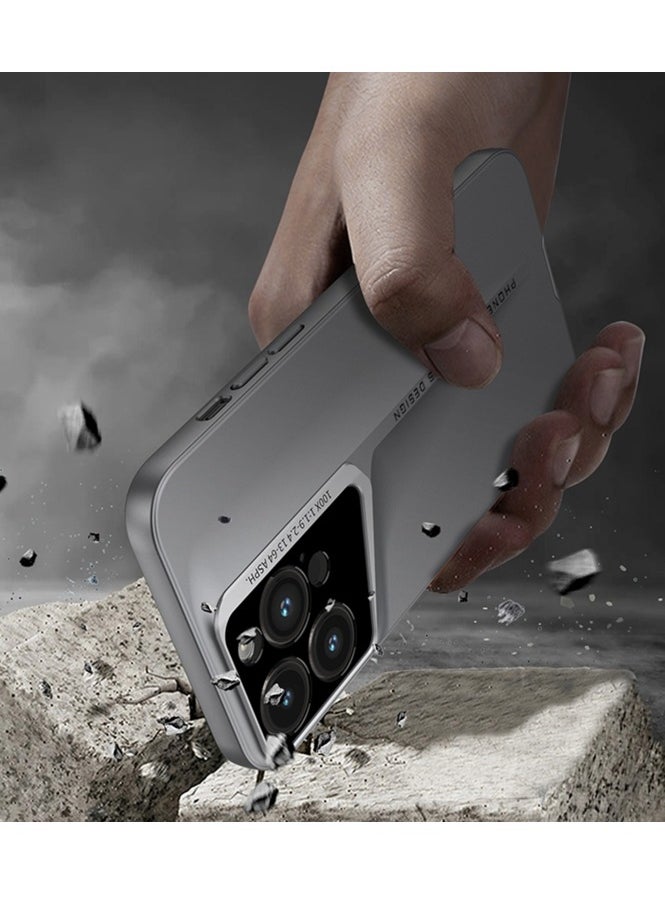 Generic - HETOFY Case For iphone 16 Pro Max Blade Ultra-thin Full Coverage Phone Case Desert Titanium - Image 1