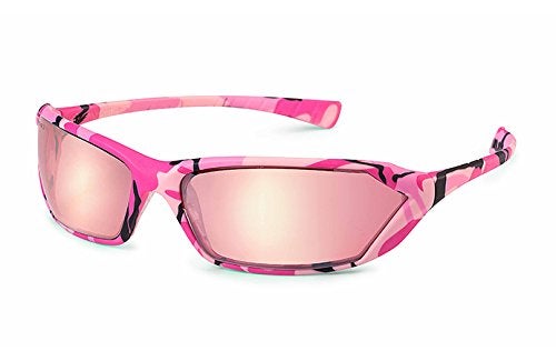 Gateway Safety 23PC11 Metro Ultra-Stylish Eye Safety Glasses, Pink Mirror Lens, Women, Pink Camo Frame - Image 3