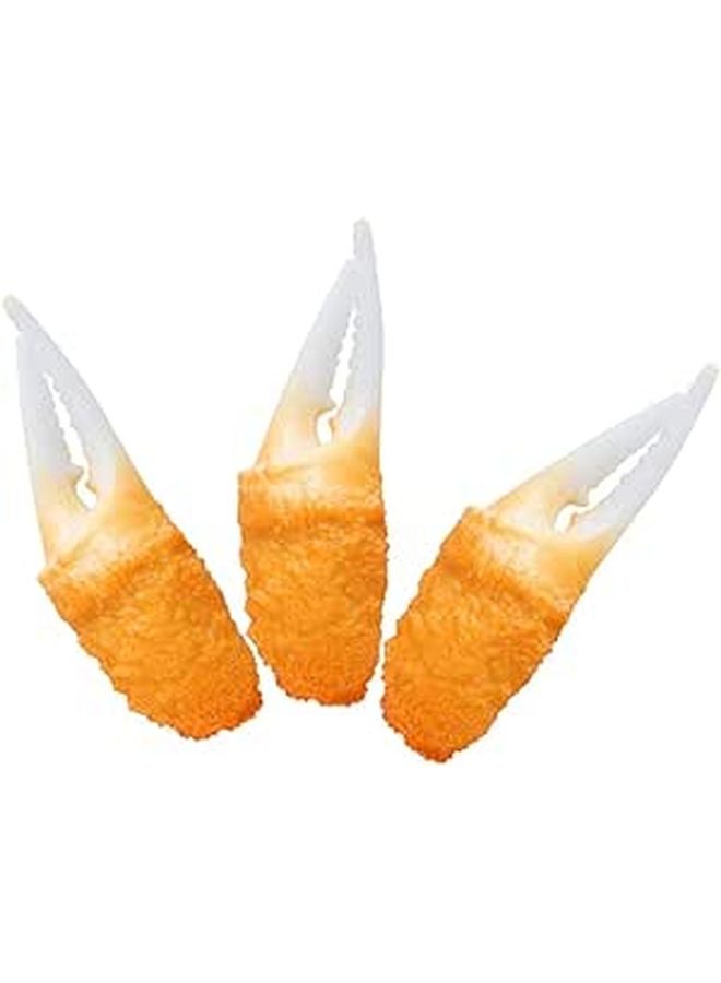 3Pcs Realistic Tempura Crab Claw Model Artificial Fried Food Display Prop - Image 1