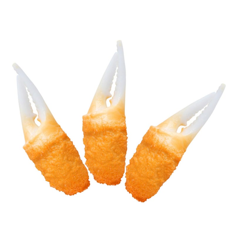 3Pcs Realistic Tempura Crab Claw Model Artificial Fried Food Display Prop - Image 2