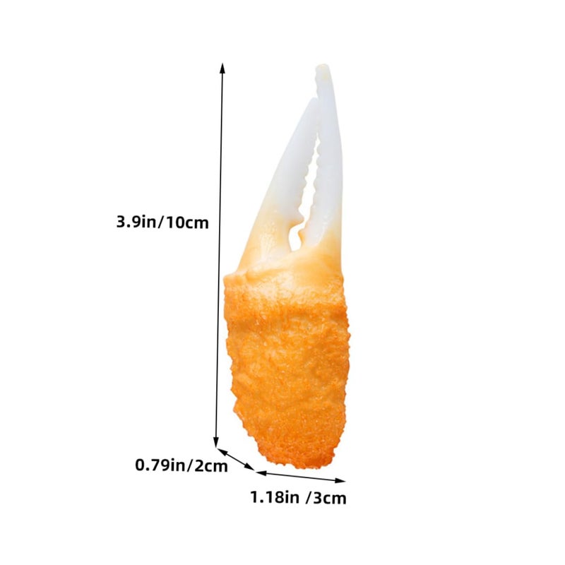 3Pcs Realistic Tempura Crab Claw Model Artificial Fried Food Display Prop - Image 3