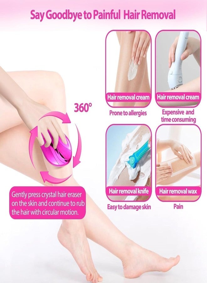 Drumstone 𝟏𝟓 𝐘𝐞𝐚𝐫𝐬 𝐆𝐮𝐚𝐫𝐚𝐧𝐭𝐞𝐞 Crystal Hair Eraser for Women & Men - Painless Remover Tool for Legs, Arms, Back, Bikini & Full Body | Easy Hair Removal for All Skin Types, Reusable - Image 3