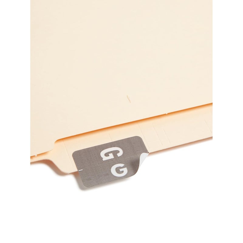 Smead AlphaZ ACCS Color-Coded Alphabetic Label, G, Gray, 100 Labels per Pack (67177) - Image 2