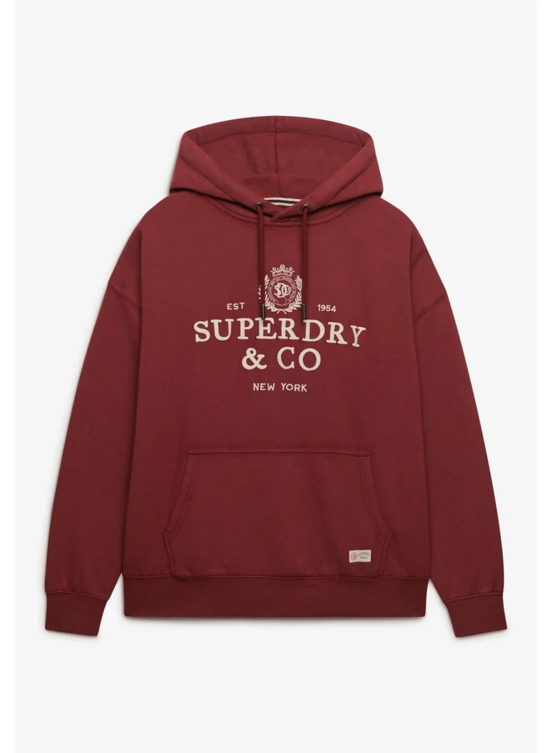 سوبر دراي Luxe Casual Embroidered Relaxed Hoodie