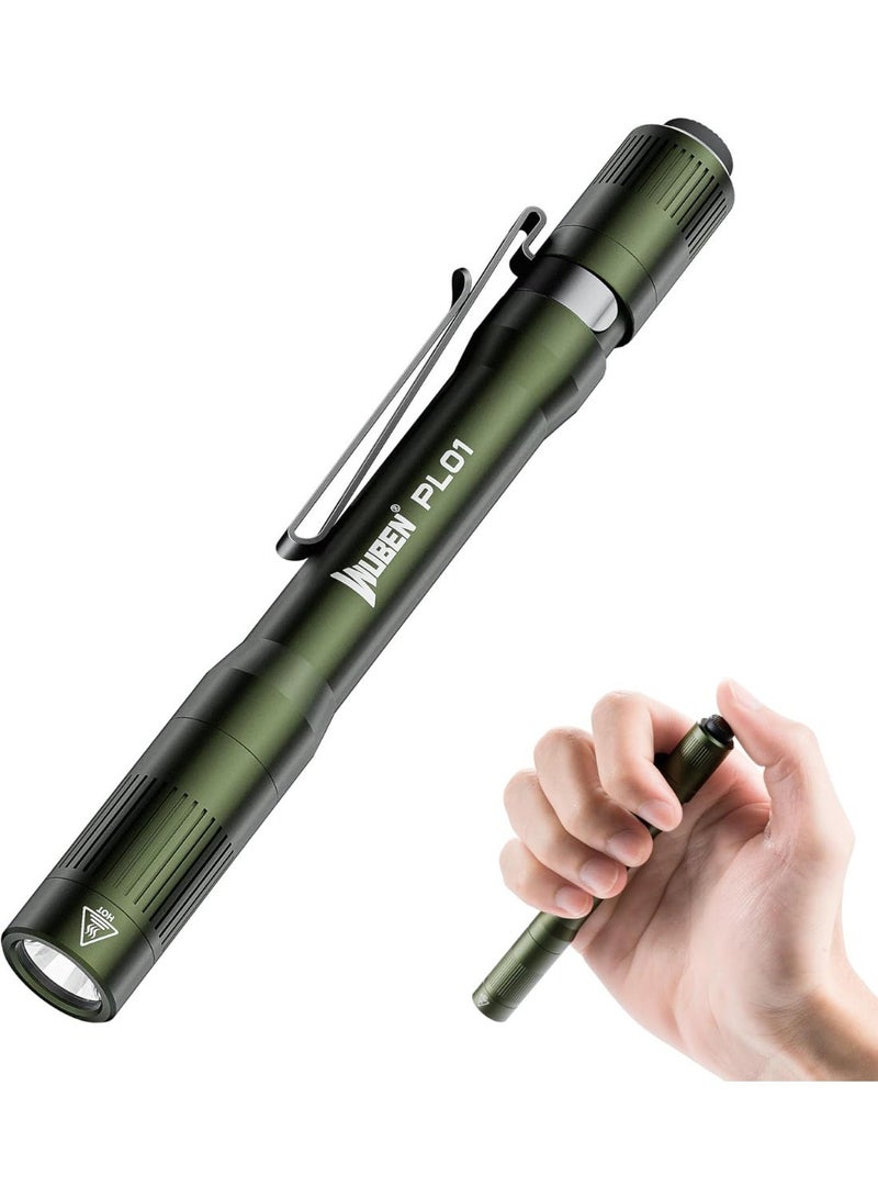 WUBEN PL01 Torch Light, 650 Lumens Pocket EDC Flashlight Rechargeable, Bright LED Pen Flashlight, IP68 Handheld Flash Lights, Compatible 2 AAA Battery for Home, Outdoor, Emergencies, Inspection - Image 1