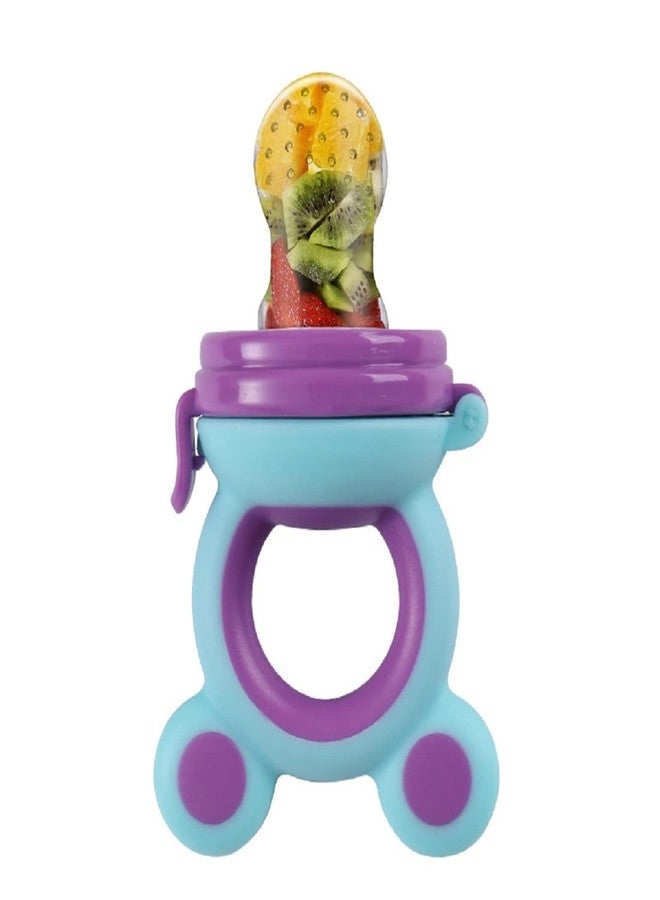 Alya Baby Feeding Sipper Unbreakable Plastic Bottle Cup/Mug Learning Sippy BPA Free with Baby Fruit Silicone Food Teether BPA Free (Purple) - Image 5
