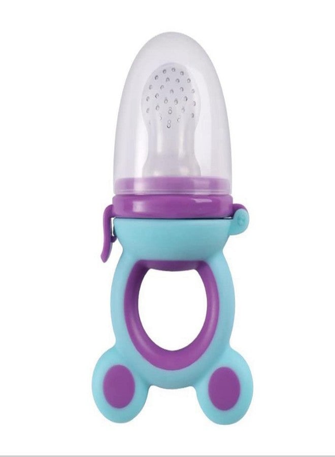 Alya Baby Feeding Sipper Unbreakable Plastic Bottle Cup/Mug Learning Sippy BPA Free with Baby Fruit Silicone Food Teether BPA Free (Purple) - Image 3