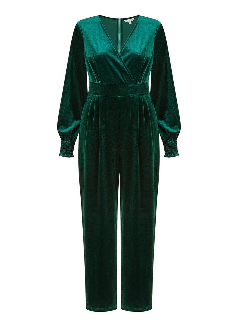 Yumi Green Velvet Long sleeve Jumpsuit  - Image 5