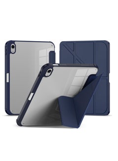 Terra Cover for iPad Terra Mini 6/2021 with smart pen holder, slim smart cover with kickstand, blue/transparent  - Image 1