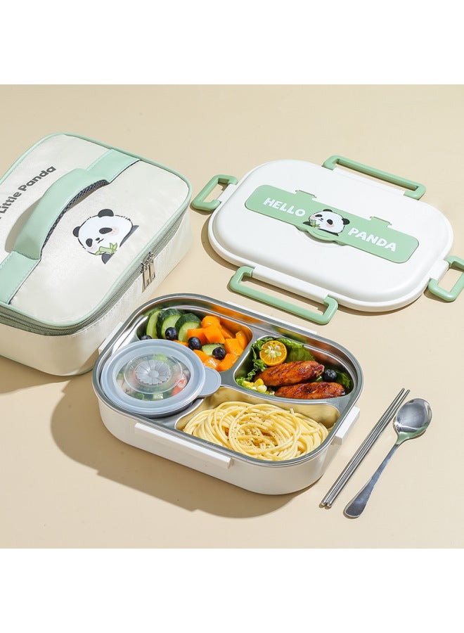 304 Stainless Steel Insulated Divided Lunch Box For Students Separated Sealed Lunch Box Cute Lunch Box With Lid