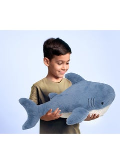 Toto Toys Plush Stuffed Shark – Popular Sea Creature White And Blue Size 55 cm  - Image 4