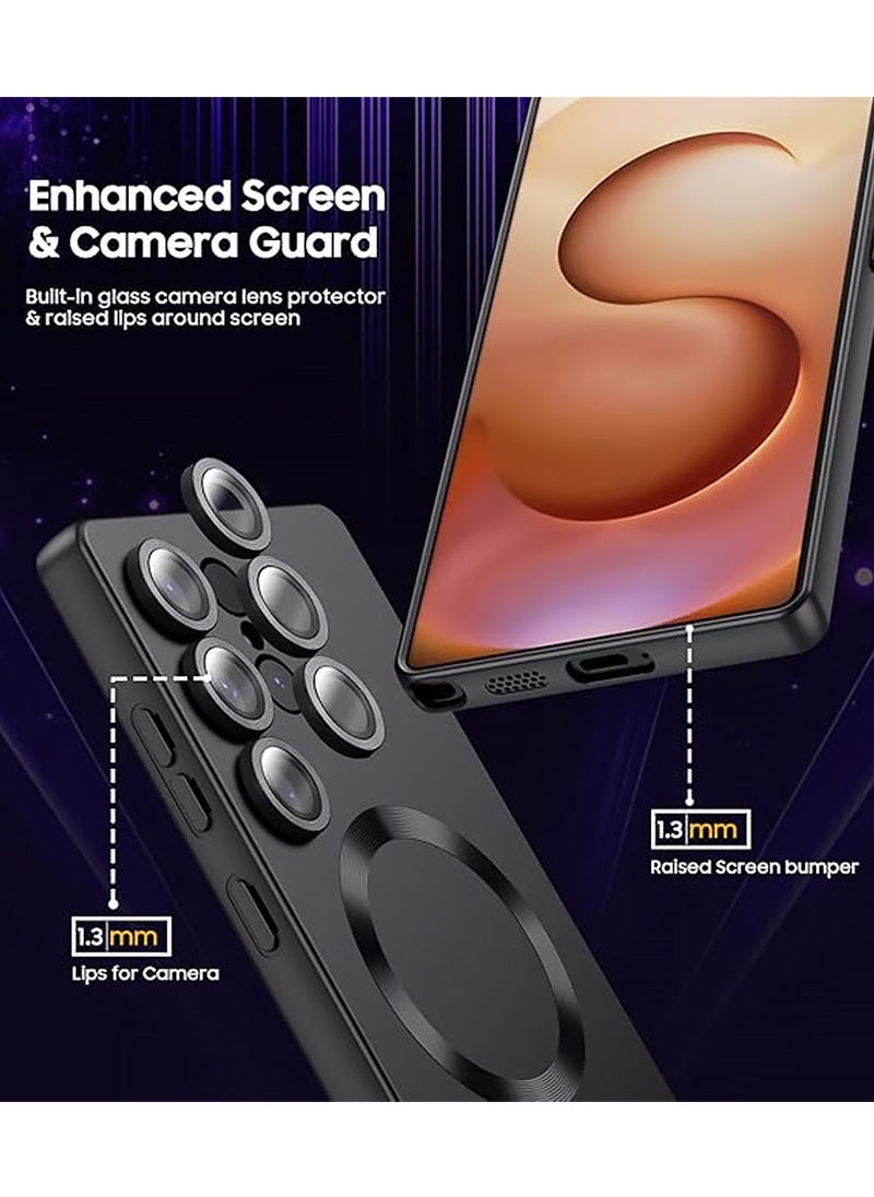 X-level - Samsung Galaxy S25 Ultra Case with Full Camera Lens Protection,Soft TPU Anti-Scratch Shockproof Phone Case with Wireless Charging for Samsung Galaxy S25 Ultra 5G,Black - Image 1