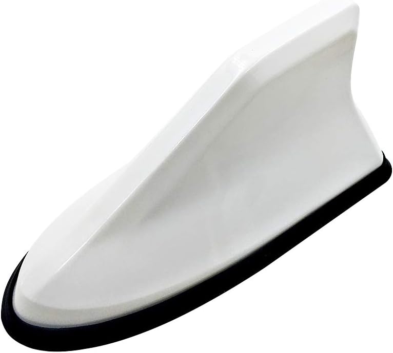 idain Universal Car Roof Mounted Shark Fin Antenna - White - Image 1