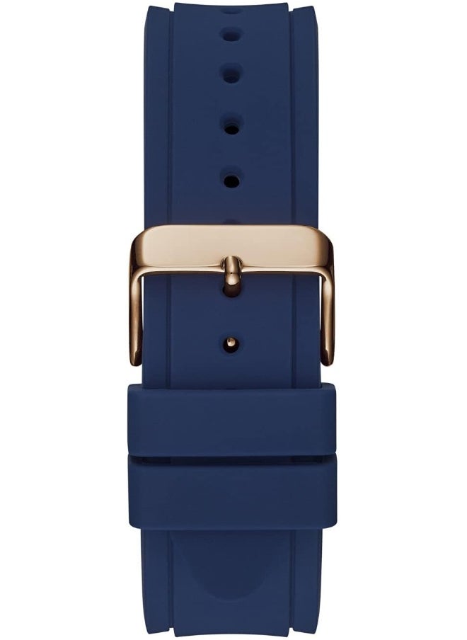 GUESS GUESS Women Analog Quartz Watch with Silicone Strap GW0362G2, Blue  - Image 3