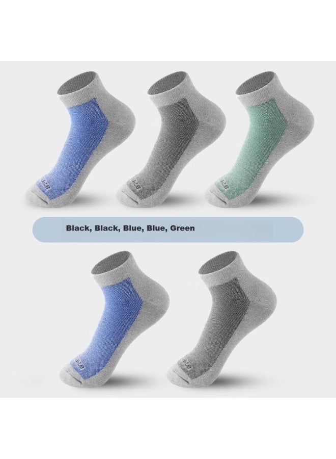 Invisible Spring And Autumn Antibacterial Deodorant Short Socks Breathable Mesh Simple And Stylish Casual Men's Boat Socks Absorbent All-match Socks Gift Box Set - Image 5
