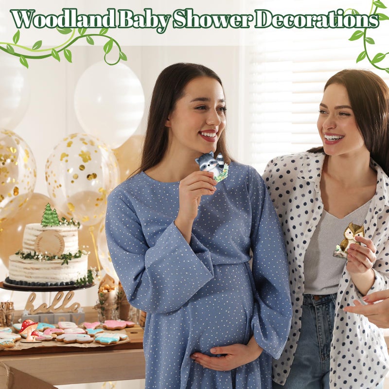 Guiqulai 16 Pcs Woodland Animals Wood Table Centerpieces, Woodland Baby Shower Decorations Animals Cutout Shapes Woodland Birthday Decorations for Baby Shower Birthday Supplies - Image 5