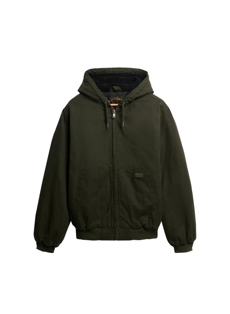 سوبر دراي جاكيت بغطاء رأس من قماش الكانفاس