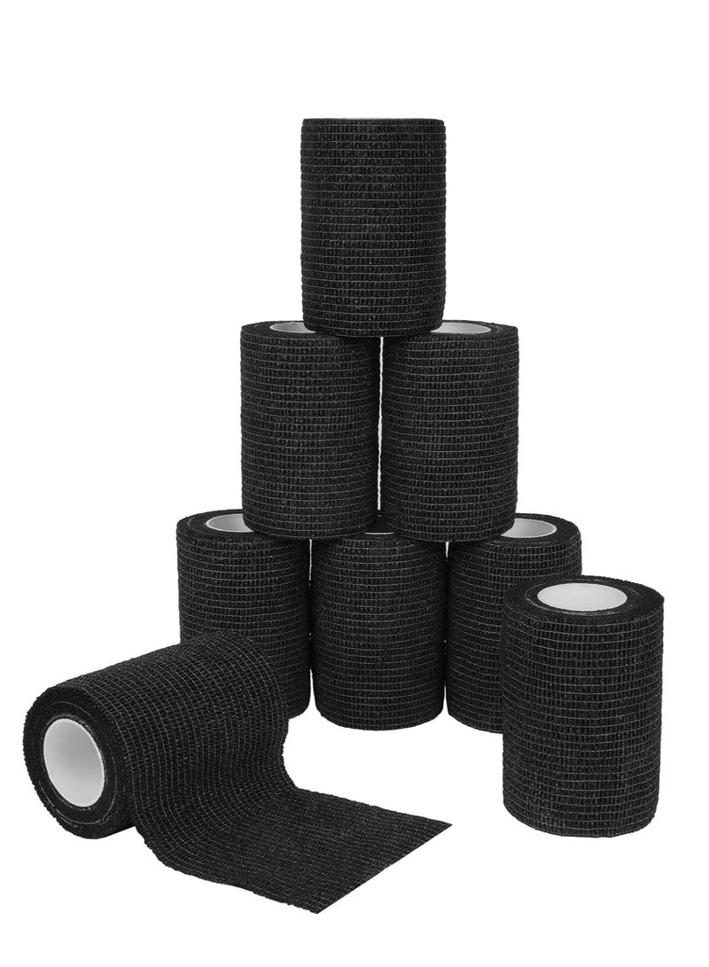 Generic elf Adherent Sport Wrap Tape, 8 Rolls 7.5cm*4.5m Football Tape Wrap, Cohesive Bandage Sock Wrap, Shin Pad Tape, Goalkeeper Wrist Tape & Football Ankle Tape, Pet & Vet Wrap for Dogs, Horses - Image 1