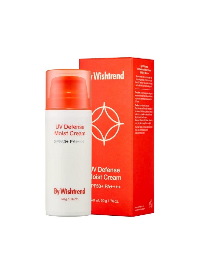 By Wishtrend Uv Defense Moist Cream Spf 50+ Pa++++ Sunscreen 50G With Panthenol No White Cast Protects From Uva Uvb Infrared Radiation Blue Light Moisturizerlike Texture - Image 1