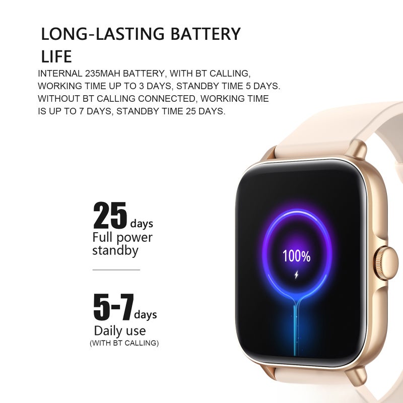 ساعة ذكية COLMI P28 Plus (ساعة رياضية) بشاشة لمس كاملة TFT مقاس 1.69 بوصة، مكالمة عبر البلوتوث، مراقص صحي، آليات رياضية متعددة، عمر بطارية طويل، متوافقة مع أنظمة أندرويد وآي أو إس - Image 4