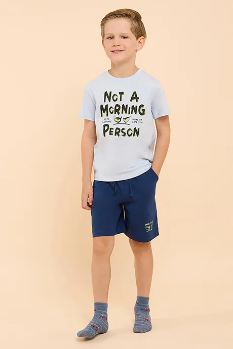 أر أند بي Printed T-Shirt & Shorts Set