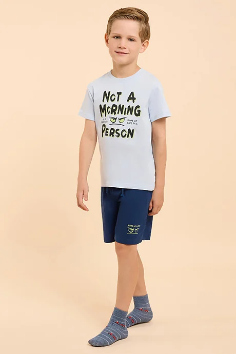 أر أند بي Printed T-Shirt & Shorts Set